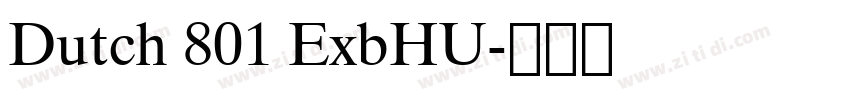Dutch 801 ExbHU字体转换